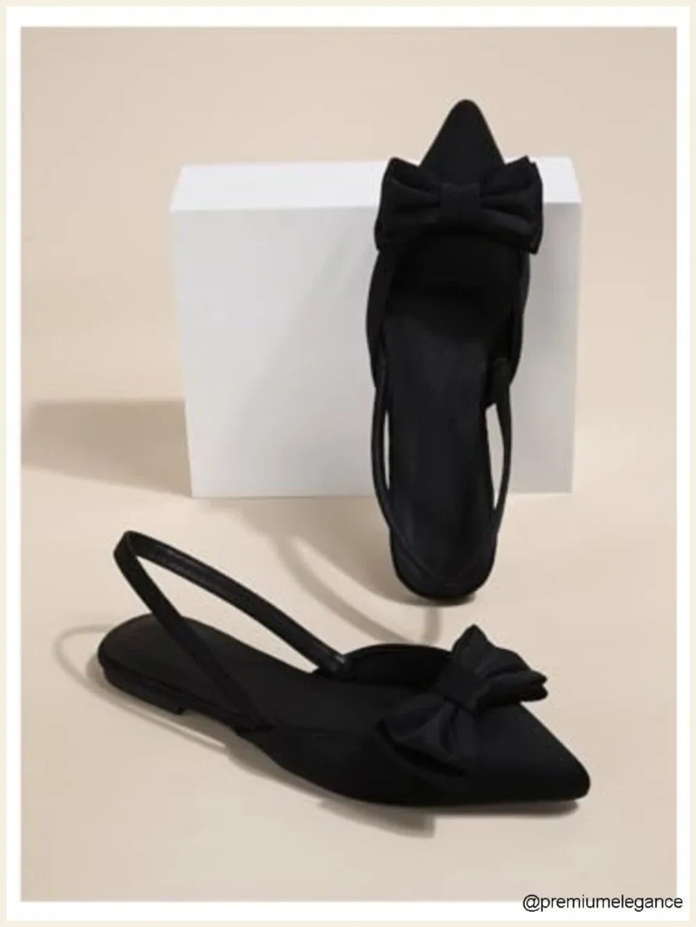 Faux Leather Pointed Toe Slingback Flats Women's Ankle Strap Dress Shoes